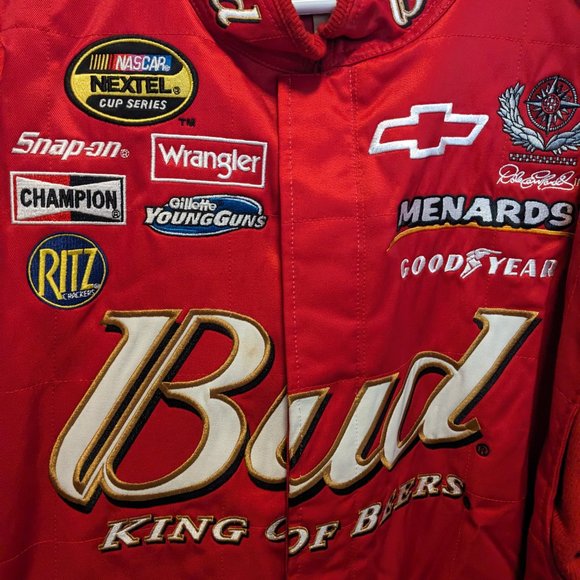 Vintage CHASE Authentics Dale Earnhardt Jr. Budweiser Racing Jacket Size XL - Picture 2 of 5